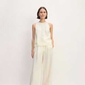 Everlane Women's Linen Way-High® Drape Pant in Bone White, Size 10